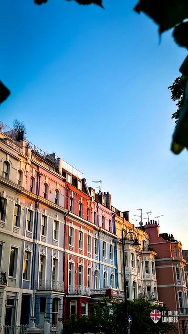 Façades colorées de Notting Hill 